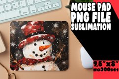 Snowman Holiday Elegance Mouse Pad PNG Art Product Image 1