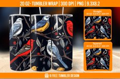 Sparrow Tumbler Wrap Designs, Sublimation Wrap Product Image 1