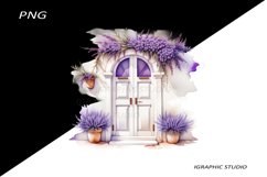 Watercolor Medirerranean Door Clipart Product Image 1