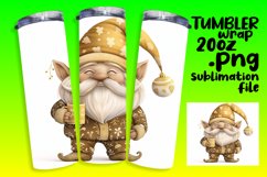 Christmas Gnome 20oz Sublimation Tumbler Wrap Design Product Image 1