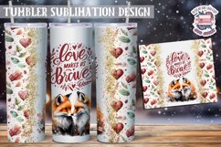 Sublimation Tumbler WRAP Love Design St Valentine&#039;s Day Product Image 1