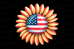 American Sunflower Svg | 4th of July Svg | Svg Cut File Product Image 1
