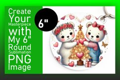 Creative Circle PNG Car Coaster Template , Valentine Bear Product Image 1