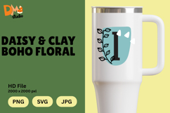Daisy &amp; Clay Boho Floral Monogram Product Image 1
