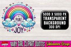 Watercolor Nursery Clipart | It&#039;s a Girl Clipart #19 Product Image 1