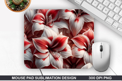 3D Flowers Mouse Pad Sublimation, Flowers Mouse Pad PNG Product Image 1