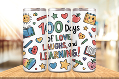 100 Days Of School Tumbler wrap, Teacher Day 20oz Tumbler Product Image 1