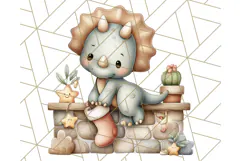 Christmas Dinosaur Party Png, Dino Clipart PNG Product Image 3