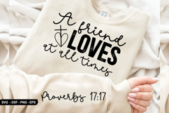 A friend Loves At All - Christian Sleeve T-Shirt Design Product Image 1