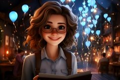 3D Character Girl Event_Planner with relevant environment Product Image 1