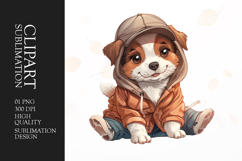 Cute cartoon dog Clip Art sublimation png Product Image 1