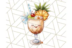 Tropical Tiki Friends PNG Clipart, Cute Summer Art Product Image 3
