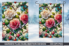 Flowers Garden Flag Sublimation| Flower Garden Flag PNG Product Image 1