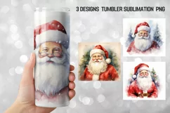 Santa Claus Vintage Tumbler Wrap Sublimation Designs|Skinny Product Image 1