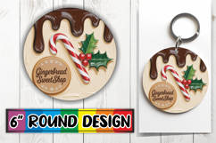 Bright Circle Keychain Design PNG, Holiday Product Image 1