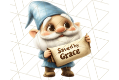 Easter Christian Gnome Clipart PNG Bundle, He Is Risen Art Product Image 19