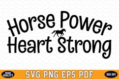 Horse Power Heart Strong SVG Design | SVG Cut files Product Image 1