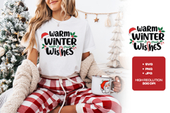 Warm Winter Wishes SVG - Cozy Holiday Greeting Design Product Image 1