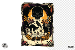 Distressed Vintage Halloween Design Clipart Product Image 1