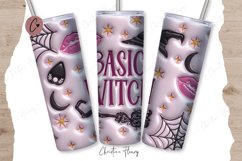 3D Inflated Basic Witch 20 oz Skinny Tumbler Sublimation Product Image 1