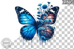 Floral Butterfly Sublimation - Clipart PNG Design Product Image 1