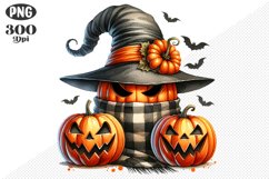 Halloween Pumpkin Sublimation - Clipart PNG Design Product Image 1