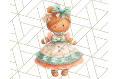 Coral and Aqua Christmas Clipart PNG, Pastel Holiday Art Product Image 3