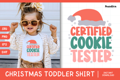 Funny Christmas Toddler Shirt Quote SVG | Cookie Tester Product Image 1