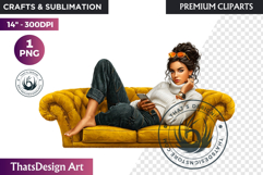Modern Winter Girl Fashion Illustrations PNG Graphics Product Image 1
