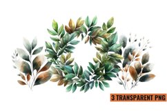 Watercolor Botanical Clipart Sublimation, PNG Product Image 1