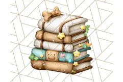 Magical Bookish Unicorn PNG Clipart Reading Books & Stories Product Image 3