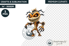 Halloween Little Monster Clipart Png, Spooky Cute Fantasy Product Image 1