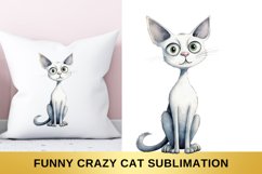 Sarcastic Funny Grumpy Cat, Grey Cat sublimation Product Image 1
