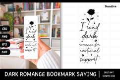 Dark Romance Bookmark Saying SVG | Dark Romance For Support Product Image 1