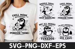 Funny Penguin SVG | Cute Penguin Quotes PNG DXF EPS SVG Product Image 1