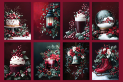 Burgundy Christmas for Card Making, Journals, Crafts, Covers Product Image 6