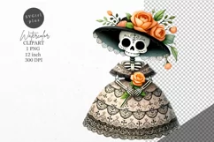 Halloween clipart, Skeleton clipart, Autumn clipart Product Image 1