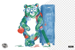 Back To School Teddy Bear Clipart Product Image 1