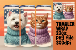 RADIANT 20oz Tumbler PNG Design , Dog and cat Product Image 1