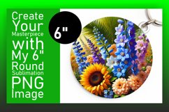 Bright Round Design Coaster PNG , Flower Product Image 1