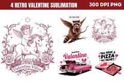 Retro Valentine Sublimation PNG Product Image 1