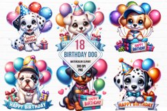 cute Birthday Dogs Clipart, Birthday Dogs Bundle Product Image 1