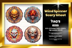 Scary Ghost Wind Spinner Sublimation - 04 Variation Product Image 1