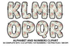 Romantic Regency Floral Alphabet PNG Letters &amp; Numbers Product Image 3