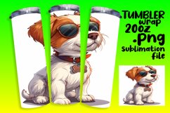 Mountain Hiking Dog Tumbler Wrap - Sublimation Product Image 1