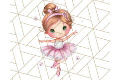 Ballerina Clipart PNG, Cute Ballet Girl Illustration Art Product Image 3