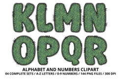Garden Nature Beauty Alphabet PNG Letters &amp; Numbers 300DPI Product Image 3
