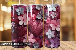 3D Valentine's Day Tumbler Design | Sublimation Wrap 20 Oz Product Image 1