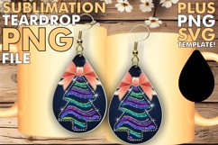 Vibrant Teardrop Earrings Magic, Neon Xmas Product Image 1