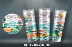 3D Tumbler Wrap | 3D Sublimation PNG I 3D Summer Product Image 4